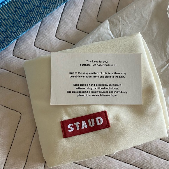 Tommy Beaded Patchwork Shoulder Bag Staud NWT - Picture 9 of 17